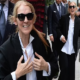 Celine Dion is in great spirits as she