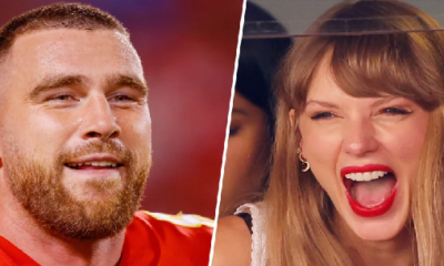 Travis Kelce announced this message to Taylor