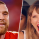 Travis Kelce announced this message to Taylor