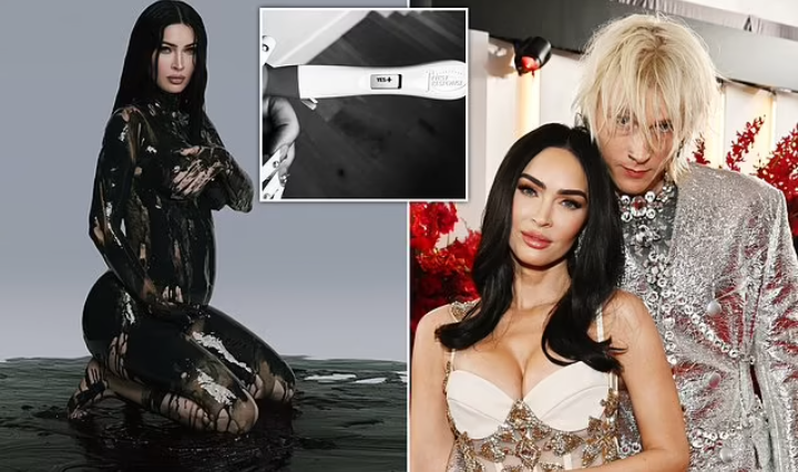 Megan Fox is PREGNANT: Star expecting first child with Machine Gun Kelly as she debuts bump